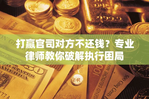 武汉打赢官司对方不还钱？专业律师教你破解执行困局