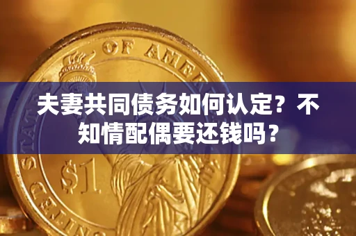 武汉夫妻共同债务如何认定？不知情配偶要还钱吗？