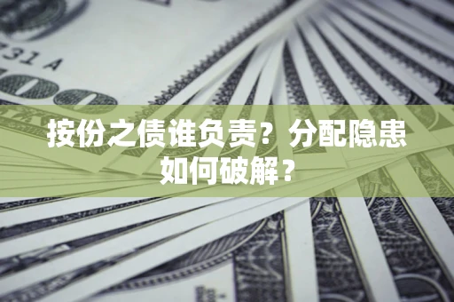 武汉按份之债谁负责？分配隐患如何破解？
