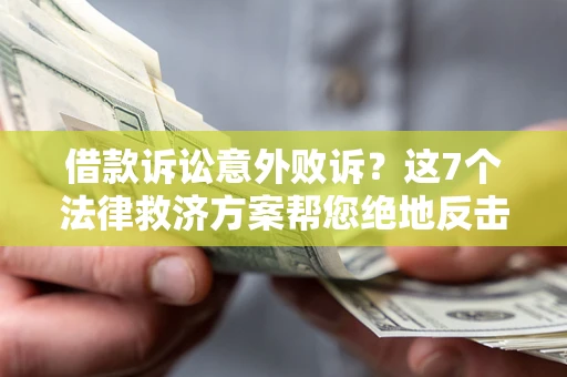 武汉借款诉讼意外败诉？这7个法律救济方案帮您绝地反击！
