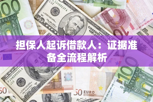 武汉担保人起诉借款人：证据准备全流程解析