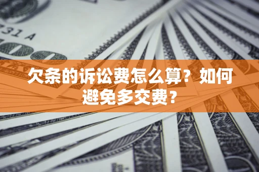 武汉欠条的诉讼费怎么算？如何避免多交费？